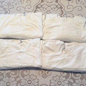 BNWOT Next Level Apparel Set of Four Mens White T-Shirts Size 3XL